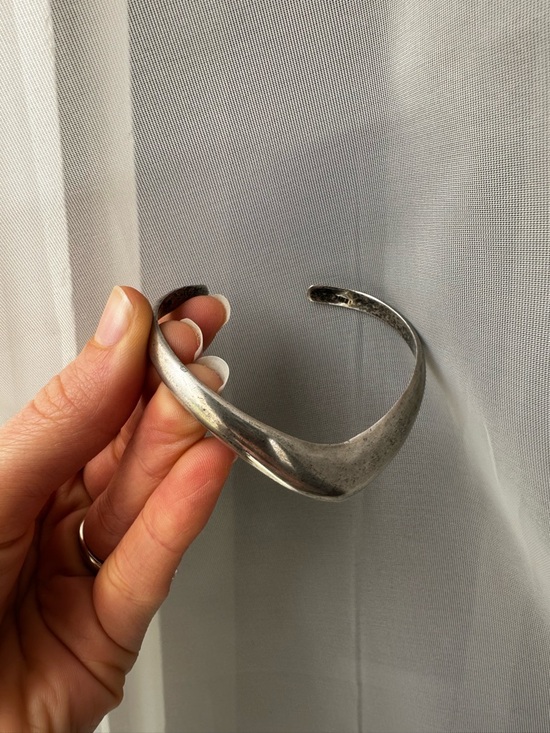 Jewelry - Sculptural Sterling Open Cuff Bracelet